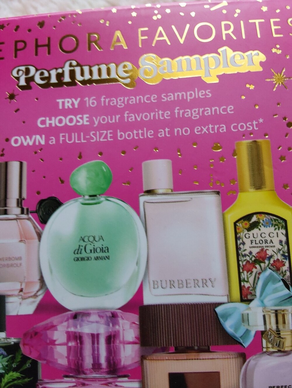 🌺 NWT Sephora Quilted Hot Pink Cosmetic Travel Bag with Perfume Samplers - Picture 2 of 9